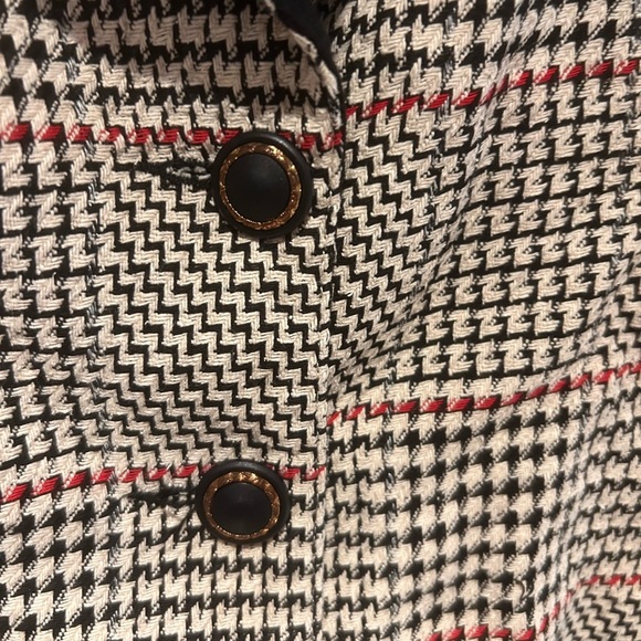 Vintage Kristy Allan Houndstooth Plaid Blazer - Picture 2 of 4